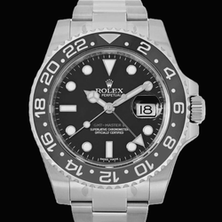 Rolex GMT-Master II 116710LN 40mm Zwarte Wijzerplaat Roestvrij Staal Horloge