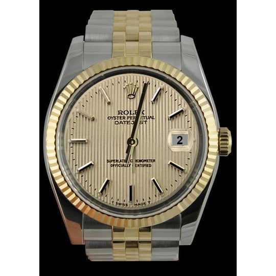 Rolex Horloge Roestvrij Staal & Geel Goud Jubilee Armband Wandtapijt Stok Wijzerplaat SNELLE INSTELLING