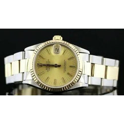 Rolex Horloge oester Armband Gecanneleerde Lunette Goud & roestvrij staal datumjust midden