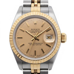 Rolex Lady-Datejust 26 mm champagnekleurige wijzerplaat met tweekleurige wijzerplaat