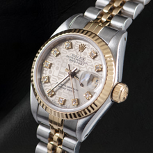 Afbeelding in Gallery-weergave laden, Rolex Lady Datejust 26 mm Zilveren Diamanten Jubilee Wijzerplaat Tweekleurig Horloge
