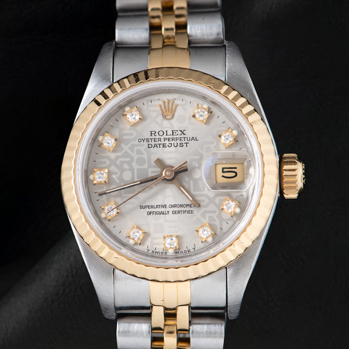 Rolex Lady Datejust 26 mm Zilveren Jubilee Diamant Wijzerplaat Tweekleurig Horloge