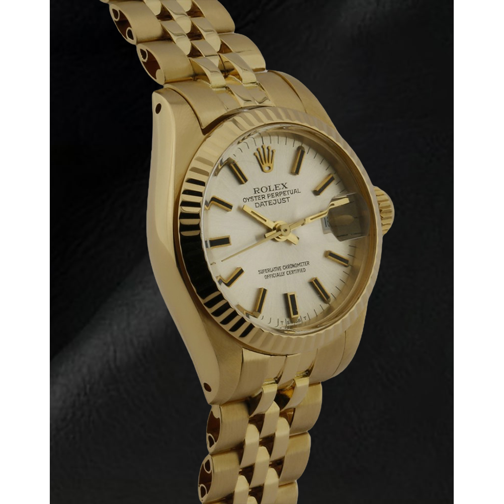Rolex Lady Datejust 26 mm geelgouden president stijl horloge