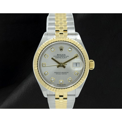 Rolex Lady-Datejust 28mm 279173 Horloge met Zilveren Diamanten Wijzerplaat Tweekleurig