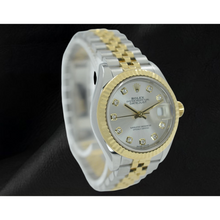 Afbeelding in Gallery-weergave laden, Rolex Lady-Datejust 28mm 279173 Horloge met Zilveren Diamanten Wijzerplaat Tweekleurig
