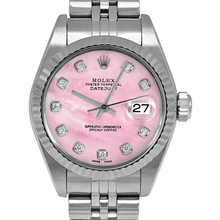 Afbeelding in Gallery-weergave laden, Rolex Lady Datejust Jaar 2004 26 mm Roze Parelmoer Roestvrijstalen Horloge

