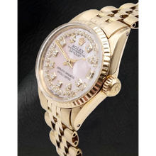 Afbeelding in Gallery-weergave laden, Roze Parelmoer Snaar Diamant Wijzerplaat Rolex
