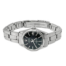 Afbeelding in Gallery-weergave laden, Rolex Lady Datejust Zwarte Stick Dial 26mm Roestvrijstalen Horloge
