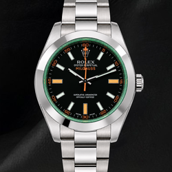 Rolex Milgauss 40mm 116400V Zwarte Wijzerplaat Roestvrij Staal Horloge