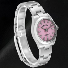 Afbeelding in Gallery-weergave laden, Rolex Oester Doorlopend 31 mm snoeproze roestvrijstalen herenhorloge met lichtgevende wijzerplaat
