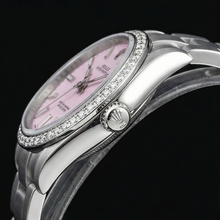 Afbeelding in Gallery-weergave laden, Rolex Oester Doorlopend Bevroren rand roestvrijstalen dameshorloge
