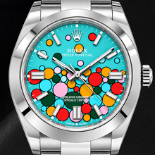 Afbeelding in Gallery-weergave laden, Rolex Oyster Perpetual 126000 36mm Turquoise Celebration Wijzerplaat Roestvrij Staal Horloge
