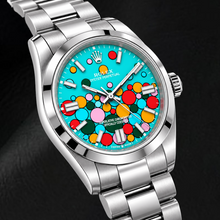 Afbeelding in Gallery-weergave laden, Rolex Oyster Perpetual 126000 36mm Turquoise Celebration Wijzerplaat Roestvrij Staal Horloge
