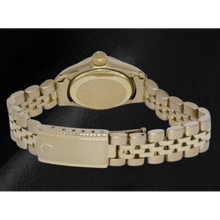 Afbeelding in Gallery-weergave laden, Rolex Oyster Perpetual 24 mm Zilveren Stick Wijzerplaat Geel Goud Horloge
