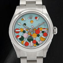Afbeelding in Gallery-weergave laden, Rolex Oyster Perpetual 277200 31 mm Turkoois Celebration Wijzerplaat met Streepindexen Roestvrij Staal Horloge
