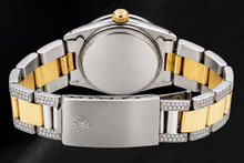 Afbeelding in Gallery-weergave laden, Rolex Oyster Perpetual 6748 31 mm Turquoise Celebration Lichtgevende Wijzerplaat met Streepindexen Tweekleurig Horloge
