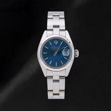 Afbeelding in Gallery-weergave laden, Rolex Oyster Perpetual 76094 26mm Blauwe Wijzerplaat met Streepindexen Roestvrij Staal Horloge
