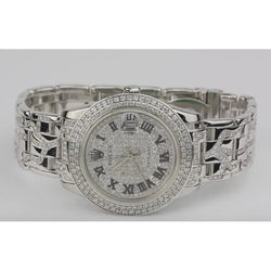 Natuurlijke Rolex Pearlmaster 29 Mm Horloge 10 Karaat Iced Out Custom Diamanten WG