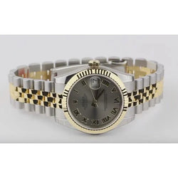 Rolex Datejust Midsize Horloge met Romeinse Wijzerplaat, Jubilee-armband, Edelstaal & Goud