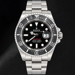Rolex Sea-Dweller 126600 43mm Roestvrij Staal Horloge met Zwarte Lichtgevende Wijzerplaat