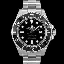 Rolex Sea-Dweller Deepsea 44mm 116660 Roestvrij Staal Horloge met Zwarte Wijzerplaat
