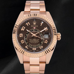 Rolex Sky Dweller 326935 42mm Chocolade Arabische Wijzerplaat Roségoud Horloge