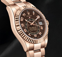 Afbeelding in Gallery-weergave laden, Rolex Sky Dweller 326935 42mm Chocolade Arabische Wijzerplaat Roségoud Horloge
