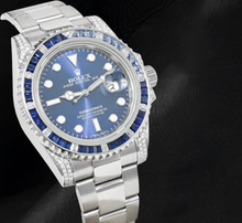Afbeelding in Gallery-weergave laden, Rolex Submariner 116610LN Datum 40 mm Diamant met Blauwe Saffieren Lunette Roestvrij Staal Horloge
