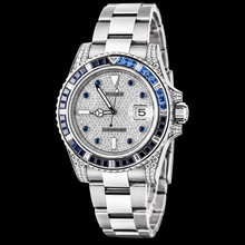 Afbeelding in Gallery-weergave laden, Rolex Submariner Datum 116610LN 40mm Diamanten Wijzerplaat Met Blauwe Saffier Horloge Roestvrij Staal
