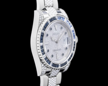 Afbeelding in Gallery-weergave laden, Rolex Submariner Date 116610 40mm Diamanten Wijzerplaat met Blauwe Saffier Horloge Roestvrij Staal Oyster-armband
