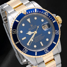 Afbeelding in Gallery-weergave laden, Rolex Submariner Datum 16613 40mm Blauwe Lichtgevende Wijzerplaat Tweekleurig Horloge
