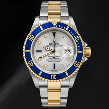 Afbeelding in Gallery-weergave laden, Rolex Submariner Date 16613 40mm Zilveren Diamanten Wijzerplaat Tweekleurig Horloge
