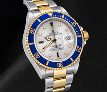 Afbeelding in Gallery-weergave laden, Rolex Submariner Date 16613 40mm Zilveren Diamanten Wijzerplaat Tweekleurig Horloge
