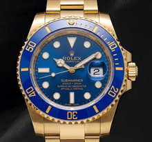 Afbeelding in Gallery-weergave laden, Rolex Submariner Datum 40mm 116618LB Blauwe Wijzerplaat Geelgoud Horloge
