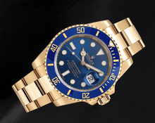 Afbeelding in Gallery-weergave laden, Rolex Submariner Datum 40mm 116618LB Blauwe Wijzerplaat Geelgoud Horloge
