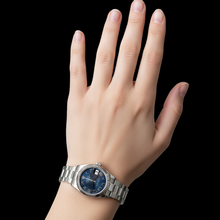 Afbeelding in Gallery-weergave laden, Rolex dame-Datumjust 31 blauw Romeins Oester-stalen horloge P4
