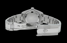 Afbeelding in Gallery-weergave laden, Rolex dame Datumjust 31 mm roestvrijstalen horloge met paarse diamanten wijzerplaat
