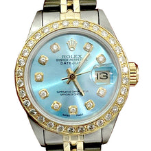Afbeelding in Gallery-weergave laden, blauwe diamanten wijzerplaat Rolex
