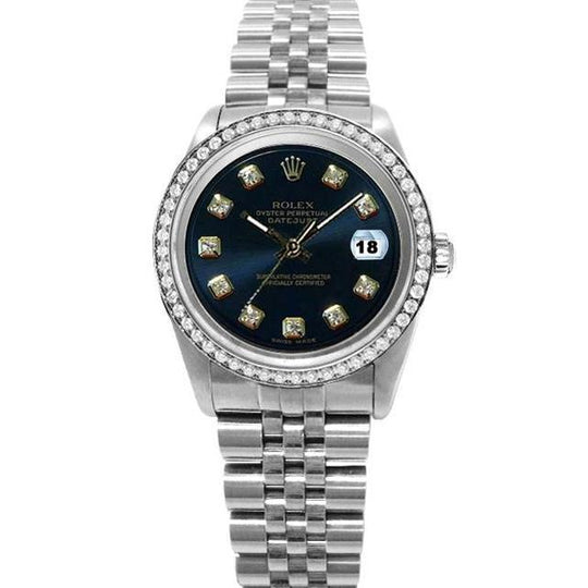 Rolex datumjust Perpetual roestvrij staal jubileum diamant wijzerplaat lunette horloge SNELLE INSTELLING

