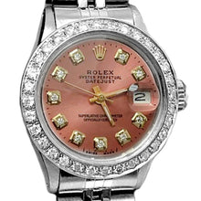 Afbeelding in Gallery-weergave laden, Rolex diamanten wijzerplaat rand jubileum roestvrijstalen armband Datumjust dameshorloge
