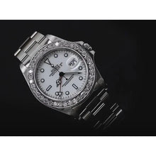 Afbeelding in Gallery-weergave laden,  witte wijzerplaat aangepaste diamanten Rolex
