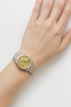 Afbeelding in Gallery-weergave laden, Rolex roestvrij staal en goud jubileum champagne stok wijzerplaat Datumjust dameshorloge P2
