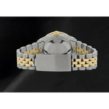 Afbeelding in Gallery-weergave laden, Rolex stok wijzerplaat Datumjust herenhorloge snel ingesteld &amp; gouden jubileumarmband snel ingesteld

