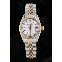 Rolex tweekleurige Oester eeuwigdurende datumhorloge dames jubileumarmband