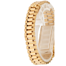 Afbeelding in Gallery-weergave laden, Rolex voorzitter Stok-wijzerplaat met geelgouden dameshorloge met gecanneleerde rand
