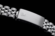 Afbeelding in Gallery-weergave laden, Rolex zwarte dubbele roestvrij staal Jubileum armband dames Datumjust horloge
