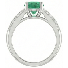 Afbeelding in Gallery-weergave laden, echte round smaragd 2.60karaat ring op wit

