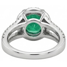 Afbeelding in Gallery-weergave laden, echte round smaragd 3.80karaat ring op wit
