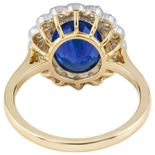 Afbeelding in Gallery-weergave laden, echte round tanzaniet 5.75karaat ring op wit
