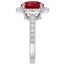 Afbeelding in Gallery-weergave laden, echte round robijn 4.50karaat ring op wit
